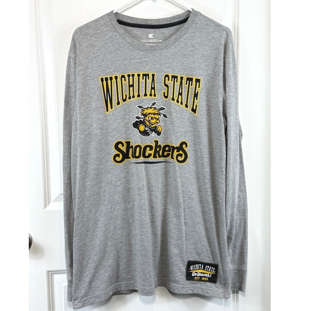 Colosseum Wichita State Shockers Long Sleeve Tee Men's XL NCAA WSU Athletic - Picture 1 of 10